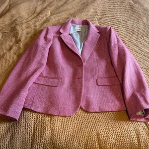J Crew Pink Tweed Blazer